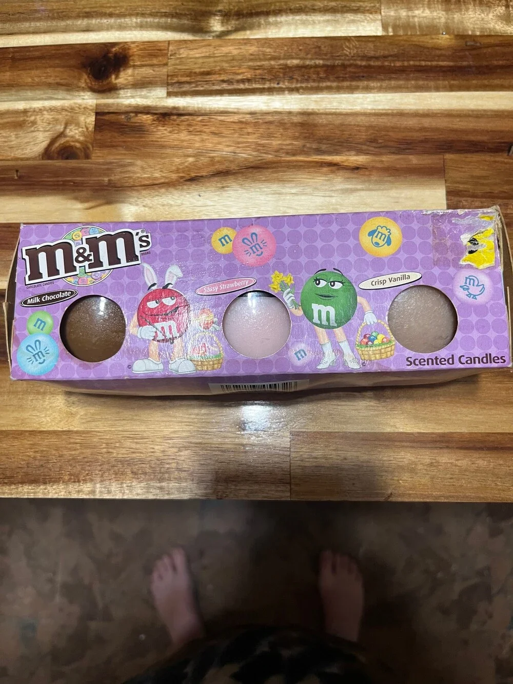 M&M's Scented Candles: Milk Chocolate, Sassy Strawberry, Crisp Vanilla Set